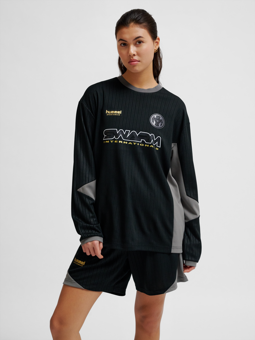 hmlLOOSE FB JERSEY L/S TOPSCORER, BLACK, model