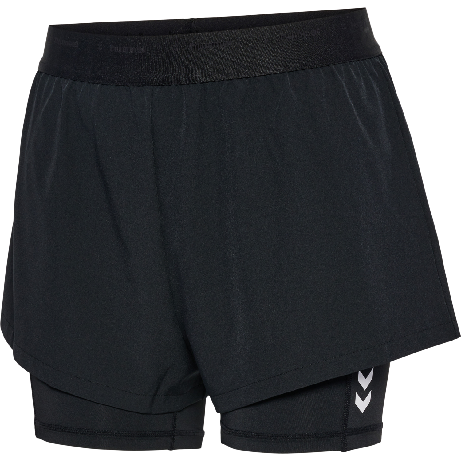 hmlMT FLY 2 IN 1 SHORTS, BLACK, packshot