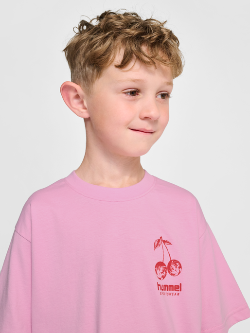 hmlJR LOOSE T-SHIRT S/S STADIUM, PASTEL LAVENDER, model