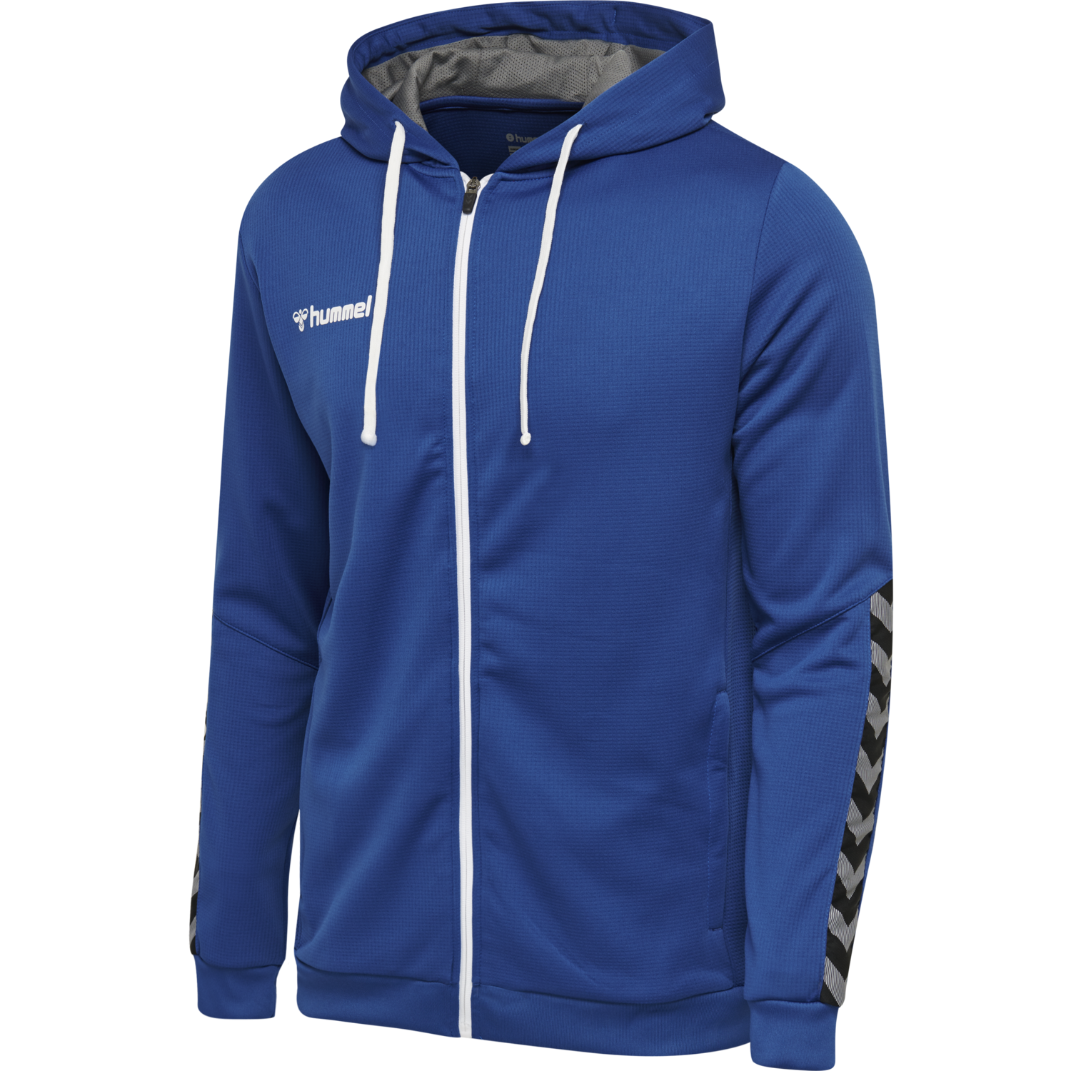 hmlAUTHENTIC POLY ZIP HOODIE, TRUE BLUE, packshot