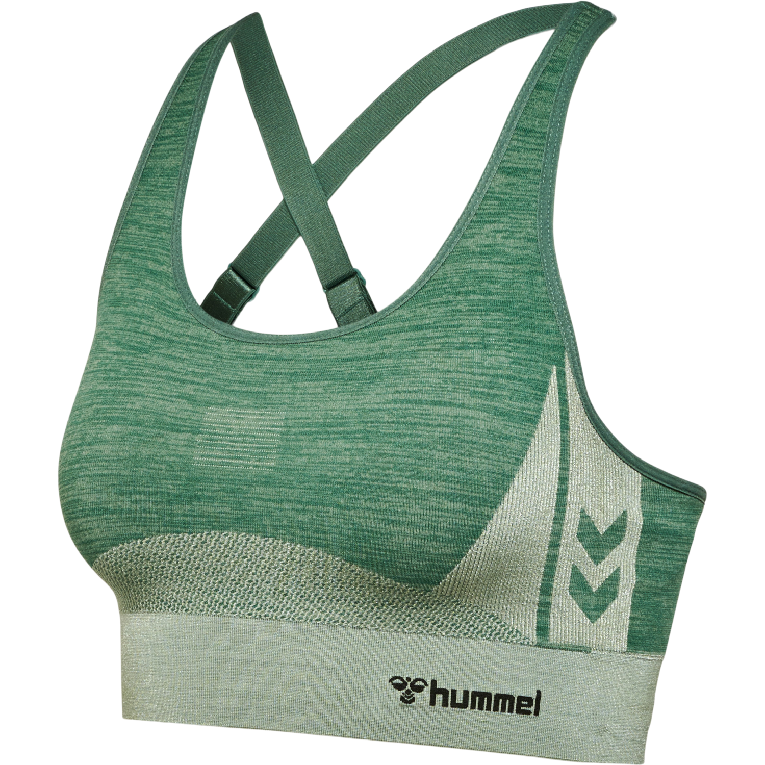 hmlCLEA SEAMLESS  SPORTS TOP, LAUREL WREATH/LILY PAD MELANGE, packshot
