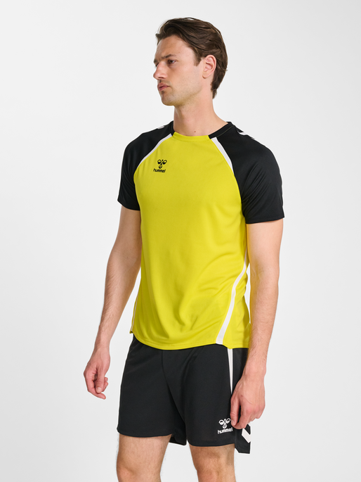 hmlLEAD 2.0 JERSEY S/S, BLAZING YELLOW/BLACK, model