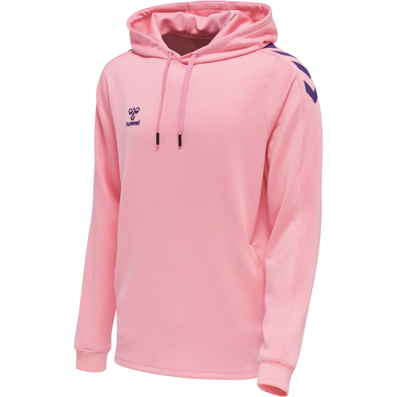 hmlCORE XK POLY SWEAT HOODIE, COTTON CANDY, packshot