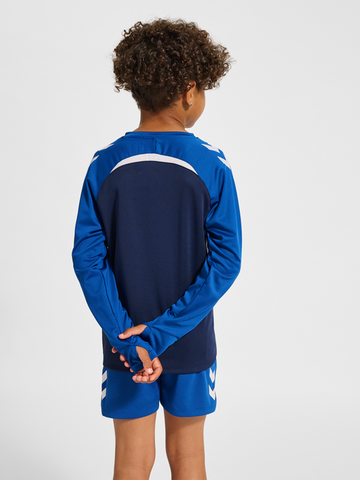 hmlLEAD 2.0 CREW SWEAT KIDS, MARINE/TRUE BLUE, model