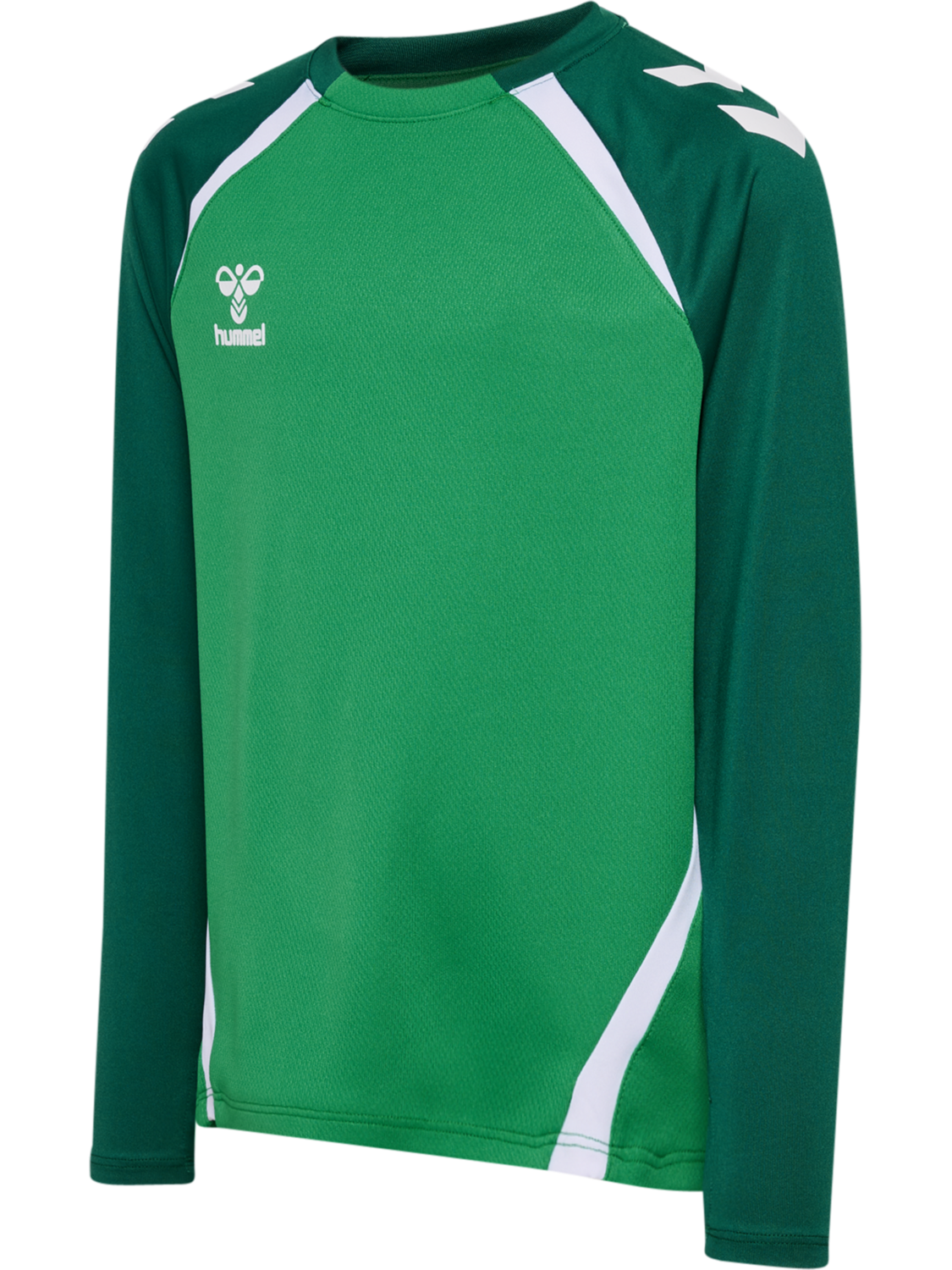 hmlLEAD 2.0 CREW SWEAT KIDS, JELLY BEAN/EVERGREEN, packshot