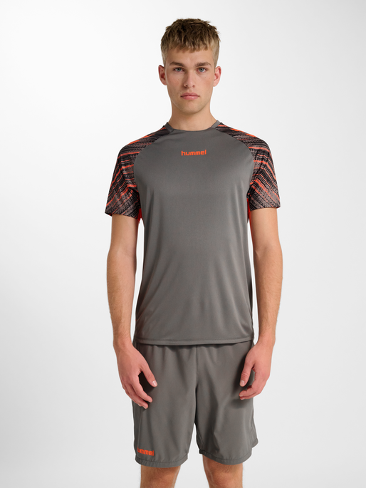 hmlBLAZE PRO TRAINING JERSEY S/S, STEEL GRAY, model