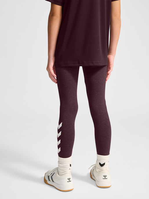 hmlJR LOGO TIGHTS, FUDGE MELANGE, model