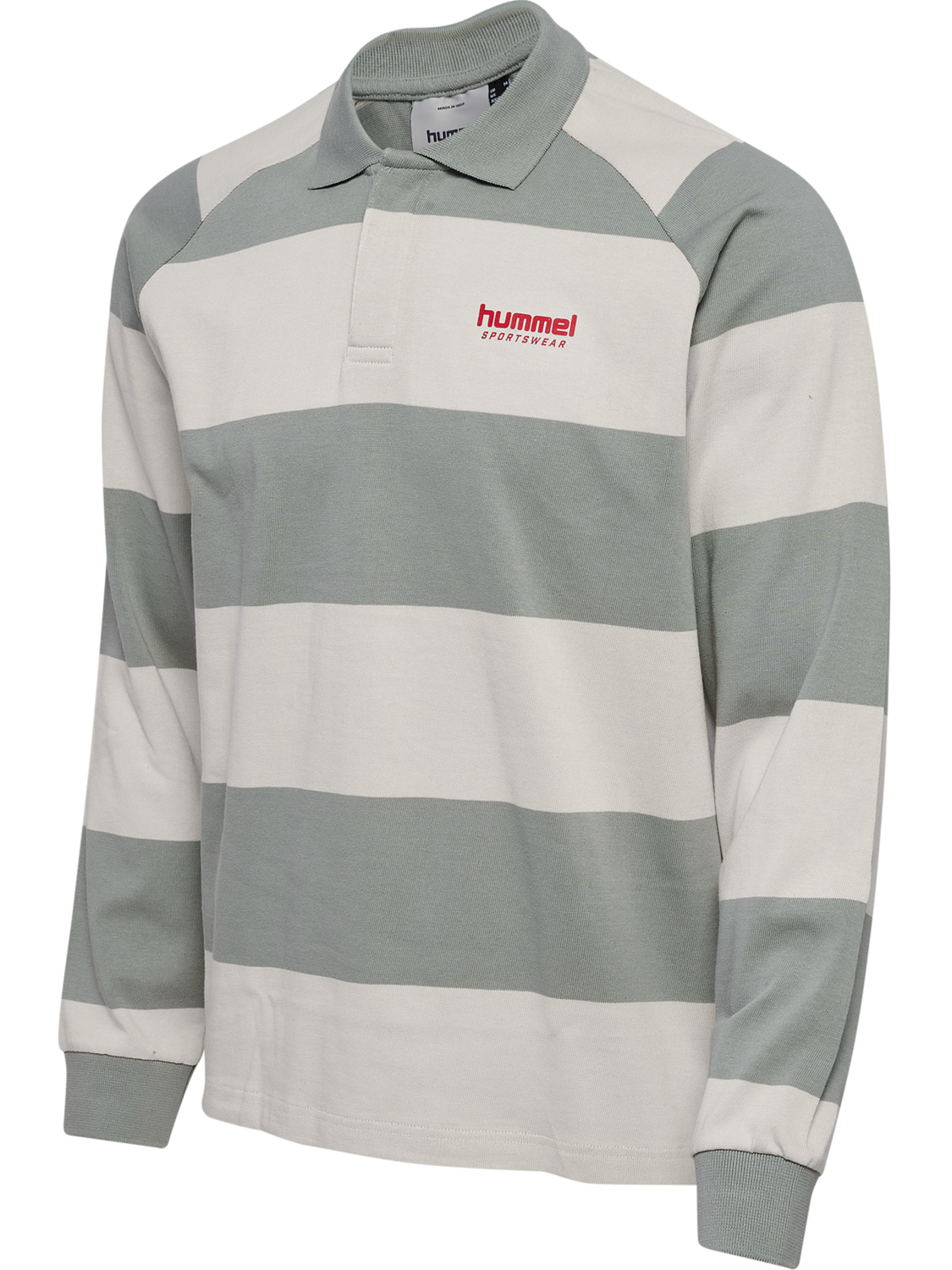 hmlLOOSE STRIPED POLO L/S, BELGIAN BLOCK, packshot