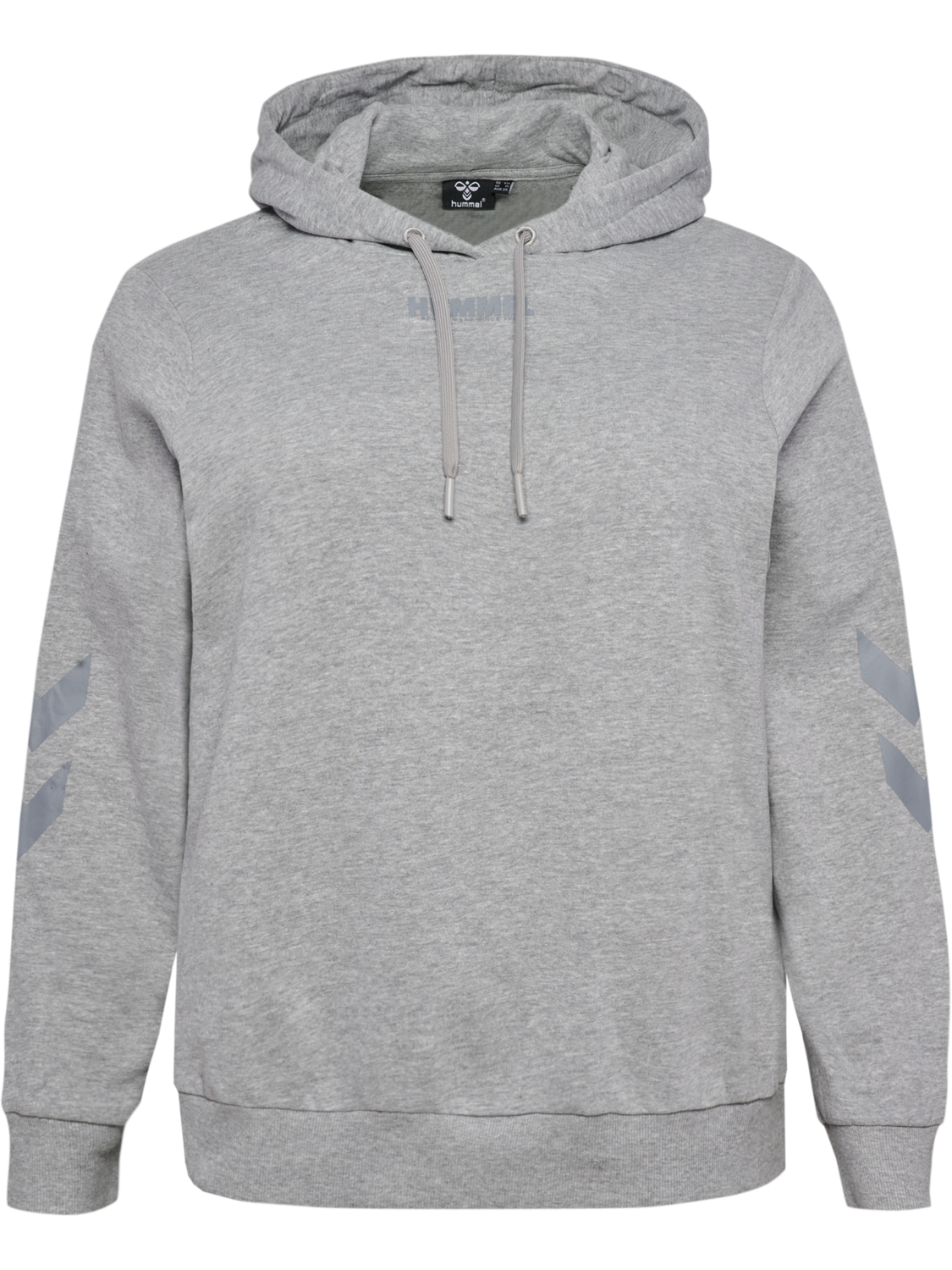 hmlLEGACY WOMAN HOODIE PLUS, GREY MELANGE, packshot