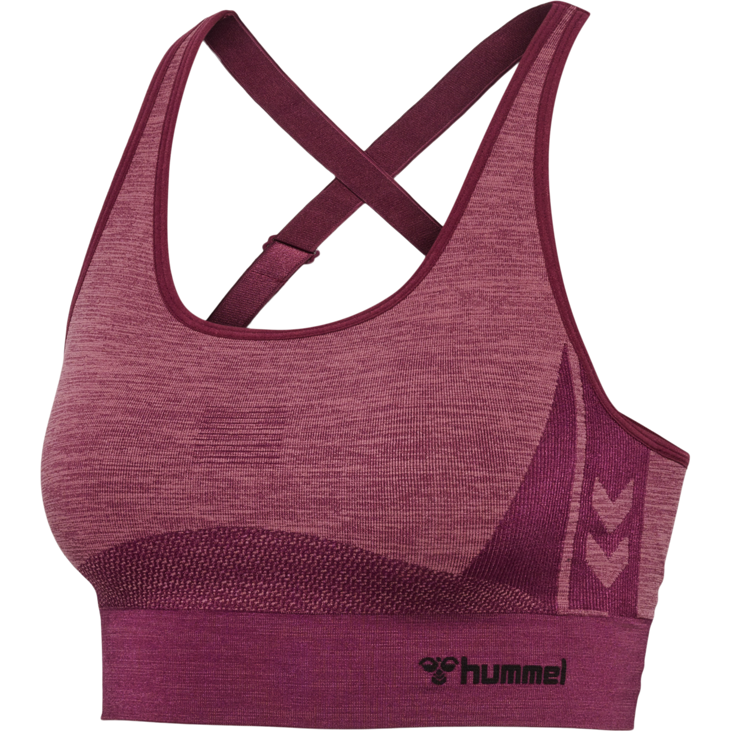 hmlCLEA SEAMLESS  SPORTS TOP, GRAPE WINE/CRUSHED BERRY MEL, packshot