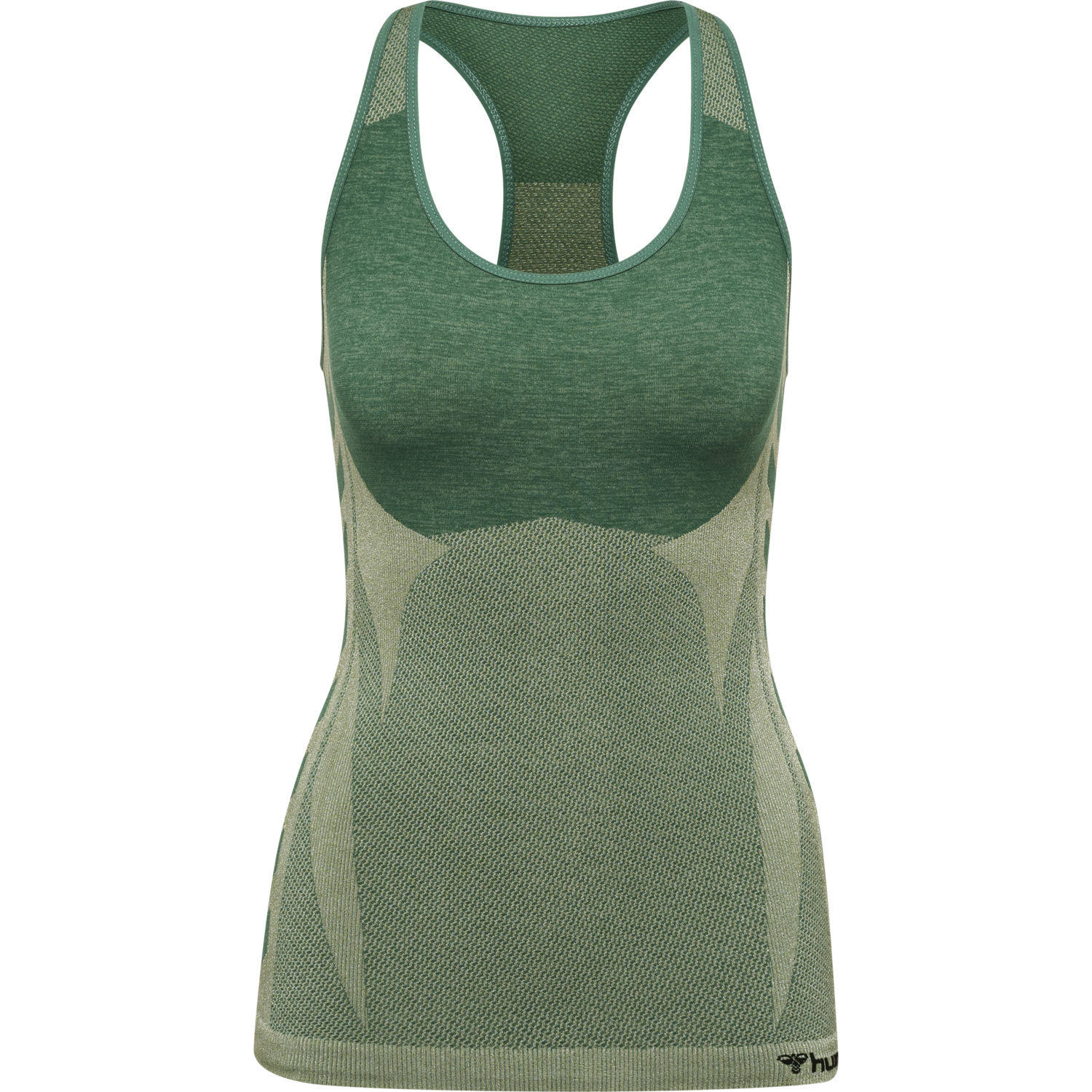 hmlCLEA SEAMLESS TOP, LAUREL WREATH/LILY PAD MELANGE, packshot
