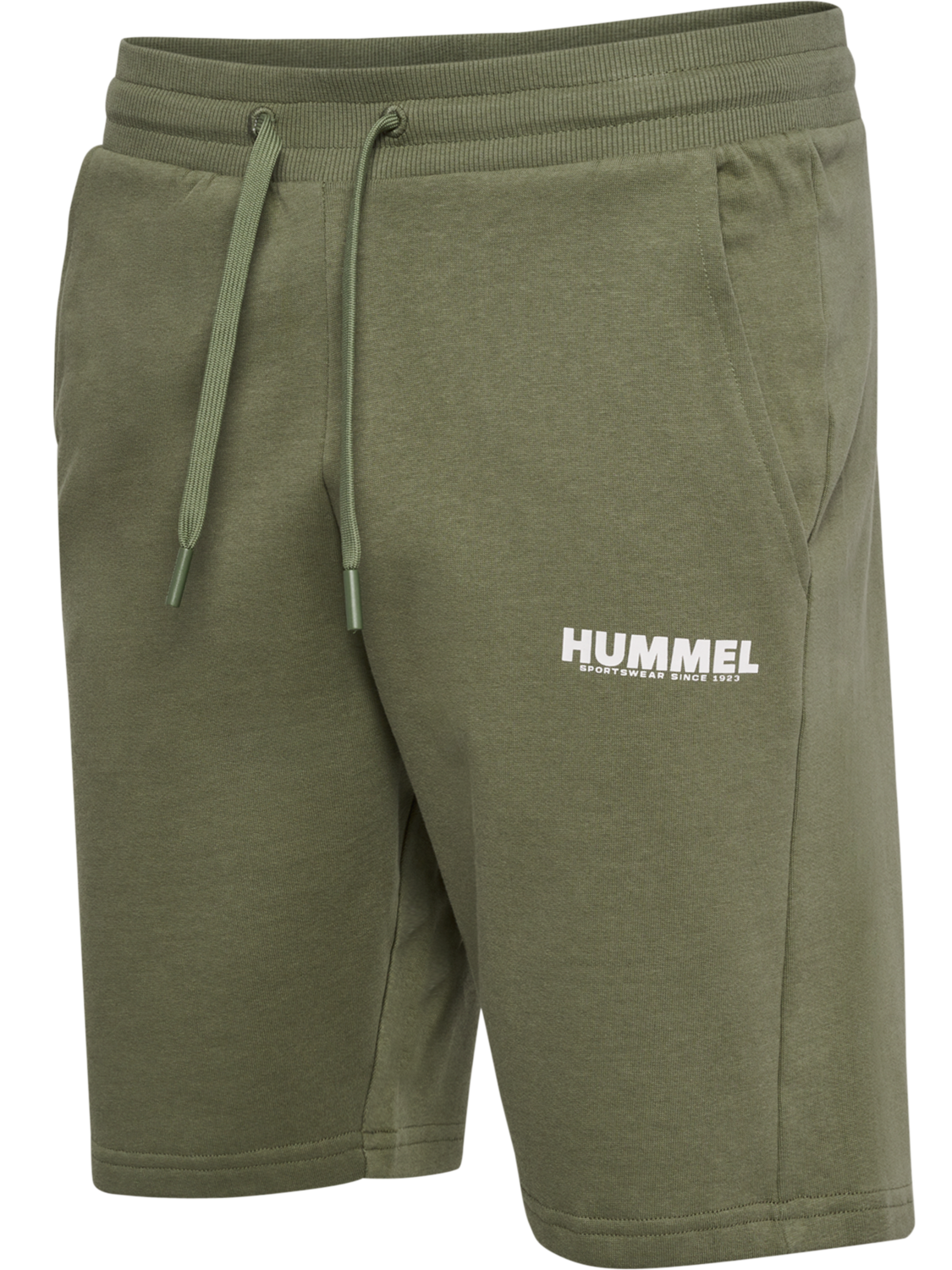 hmlLEGACY SHORTS, DEEP LICHEN GREEN, packshot