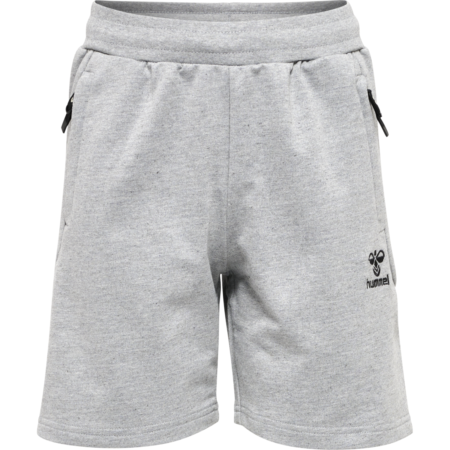 hmlMOVE GRID COTTON SHORTS KIDS, GREY MELANGE, packshot