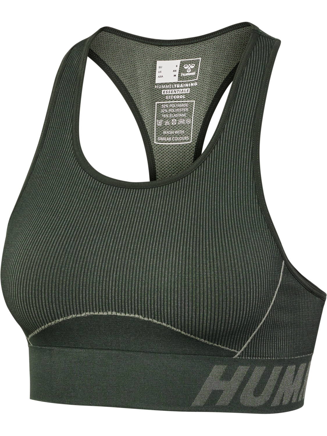 hmlTE CHRISTEL SEAMLESS SPORTS TOP, CLIMBING IVY/SEAGRASS MELANGE, packshot