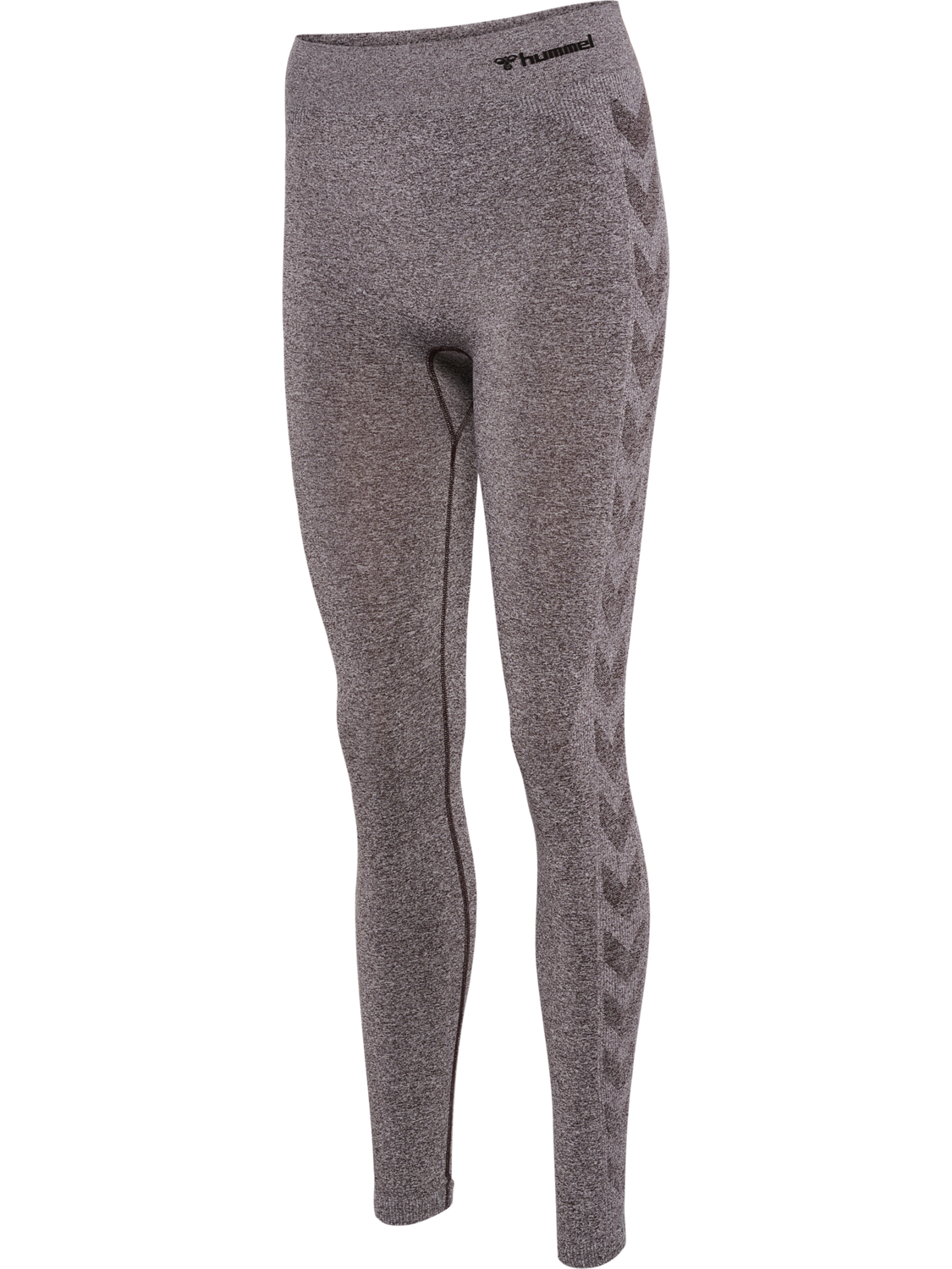 hmlCI SEAMLESS MID WAIST TIGHTS, CHOCOLATE PLUM MELANGE, packshot