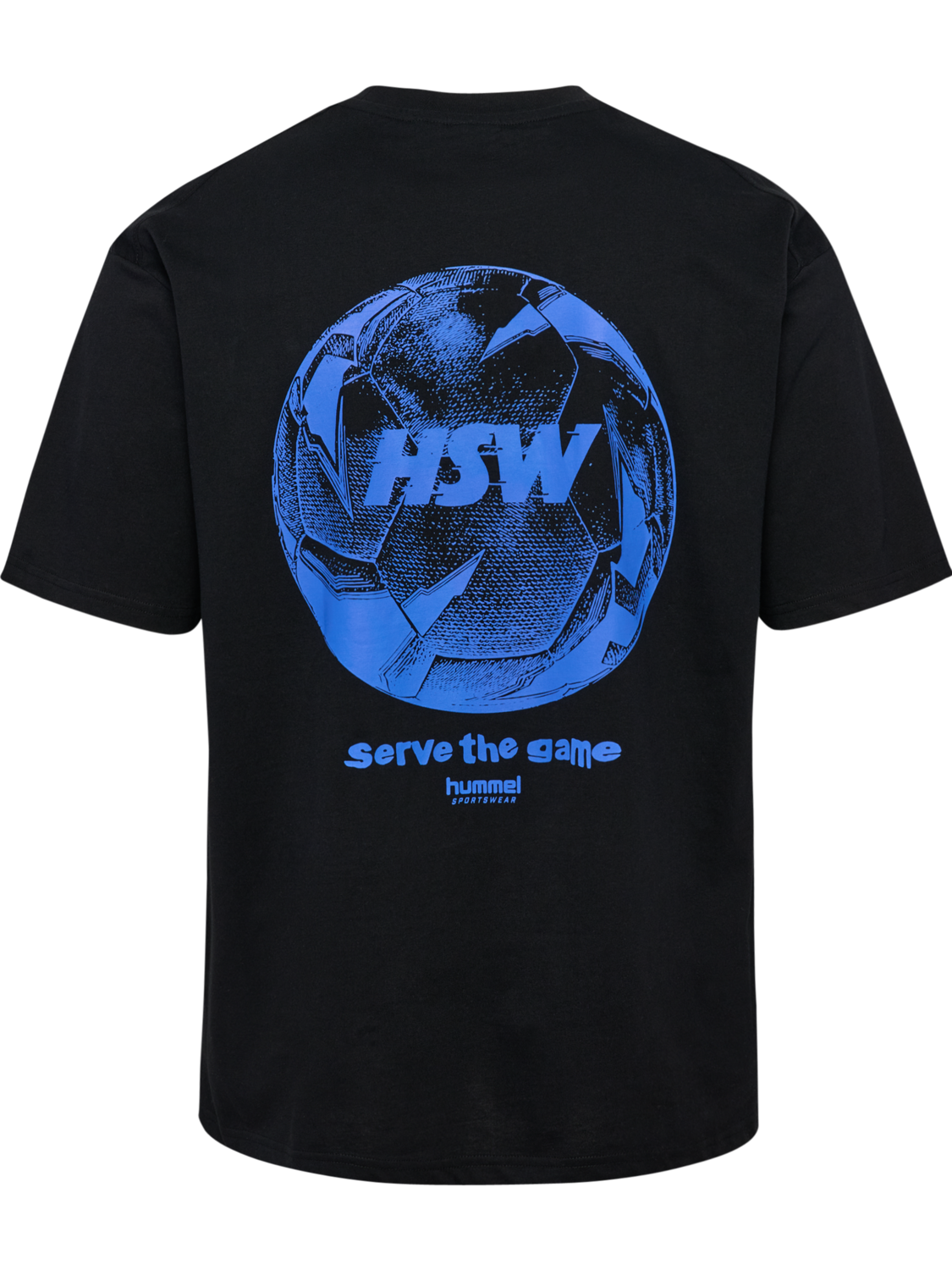 hmlLOOSE T-SHIRT S/S HSW FOOTBALL, BLACK, packshot