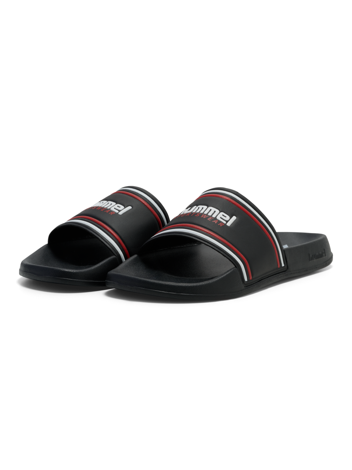POOL SLIDE RT, BLACK/WHITE/RED, packshot