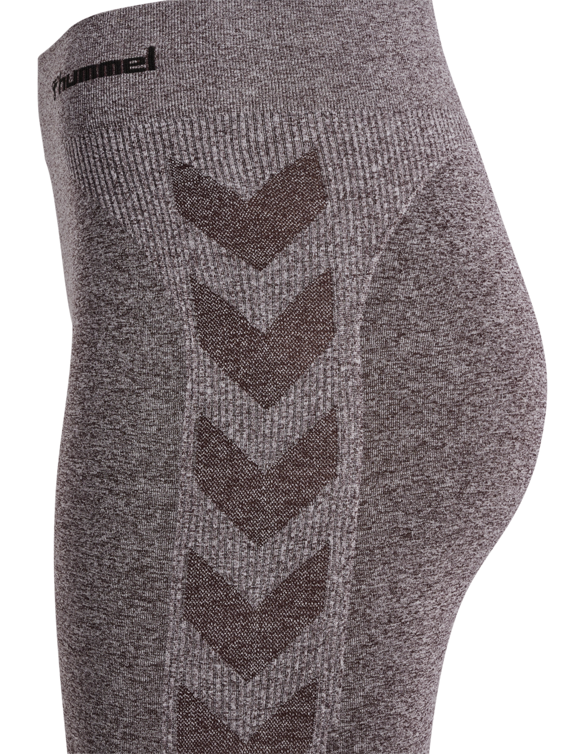 hmlCI SEAMLESS MID WAIST TIGHTS, CHOCOLATE PLUM MELANGE, packshot