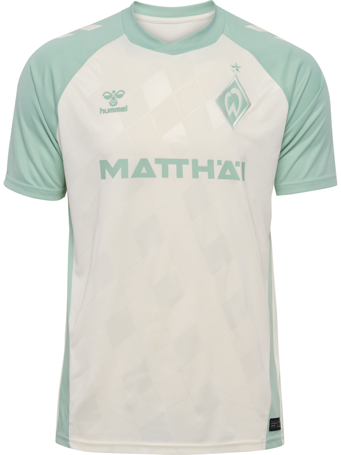 WER 24/25 AWAY JERSEY S/S, MARSHMELLOW/SILT GREEN, packshot