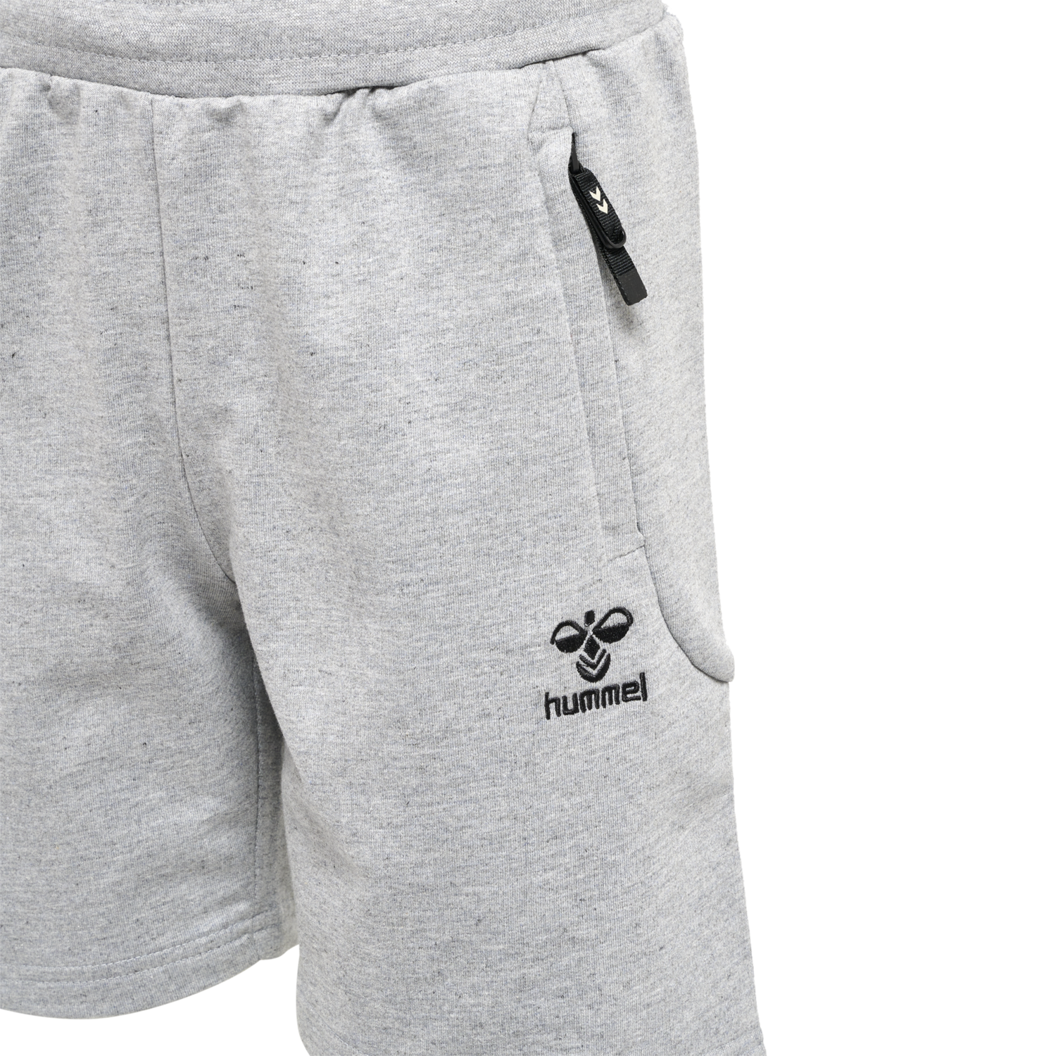 hmlMOVE GRID COTTON SHORTS KIDS, GREY MELANGE, packshot