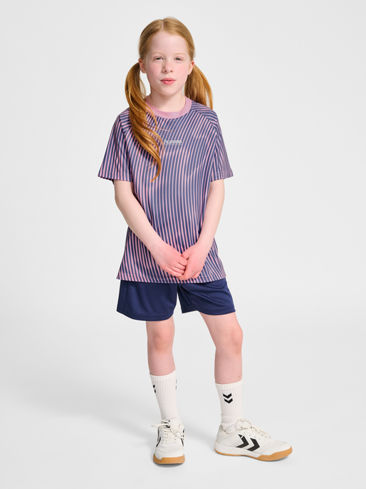 hmlJR GOAL AOP T-SHIRT S/S, PINK-A-BOO, model