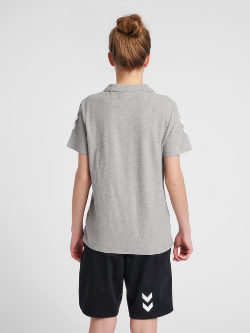 HMLGO COTTON POLO WOMAN, GREY MELANGE, model