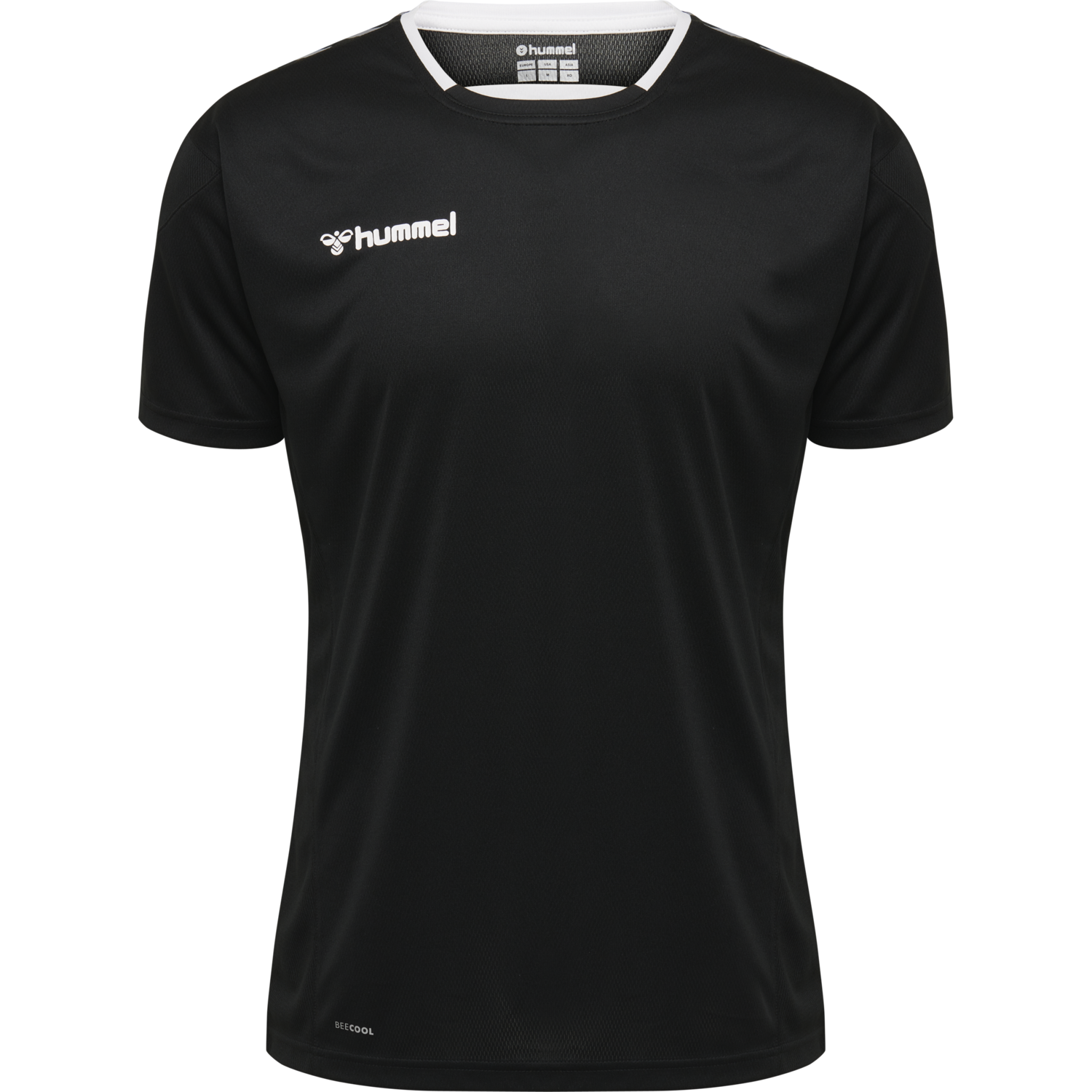 hmlAUTHENTIC KIDS POLY JERSEY S/S, BLACK/WHITE, packshot