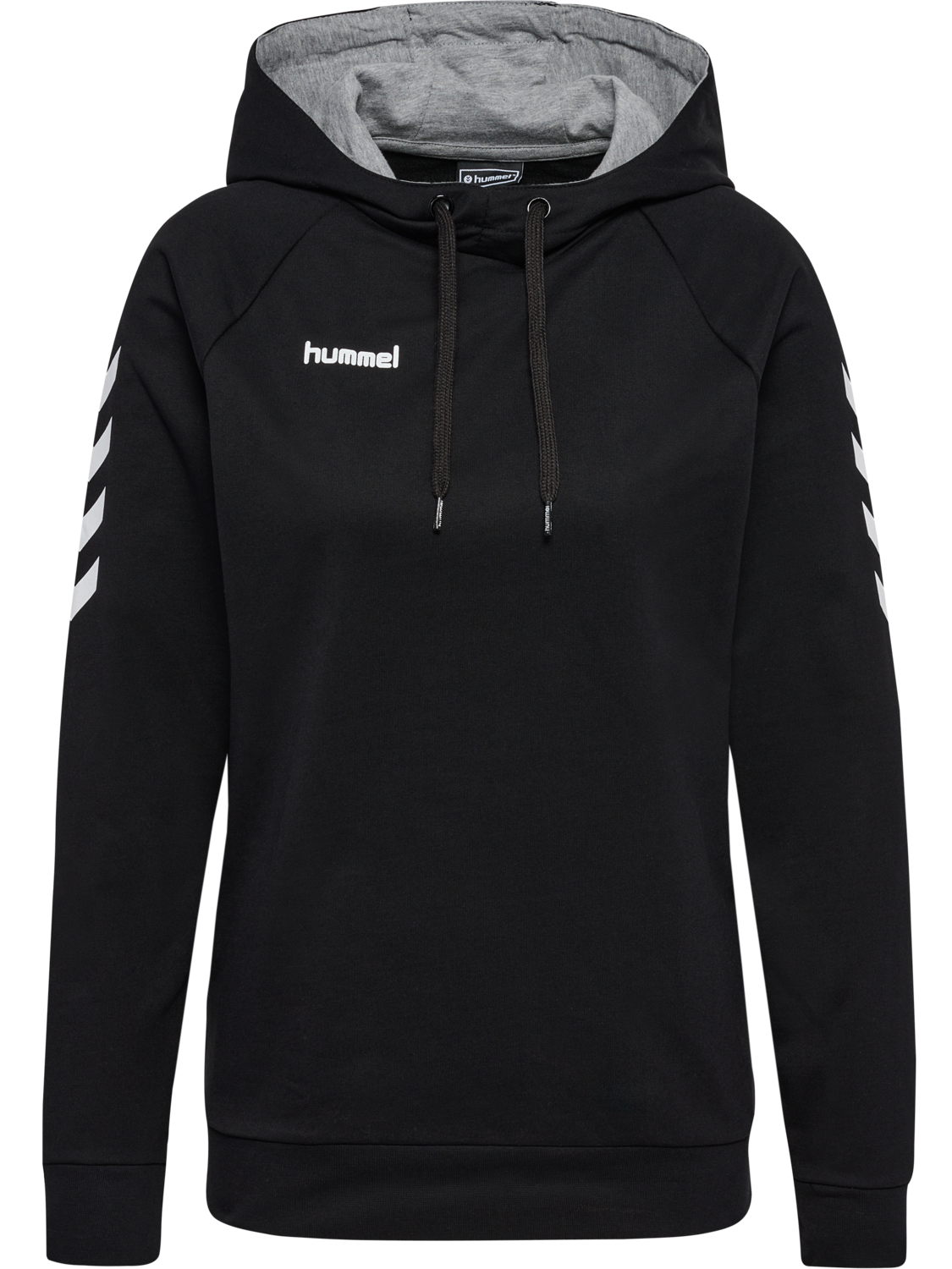 HMLGO COTTON HOODIE WOMAN, BLACK, packshot