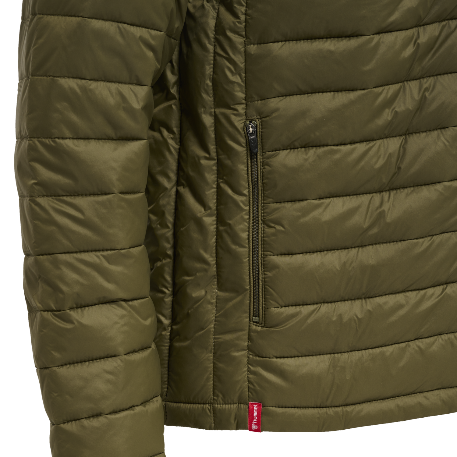 hmlRED QUILTED HOOD JACKET, DARK OLIVE, packshot