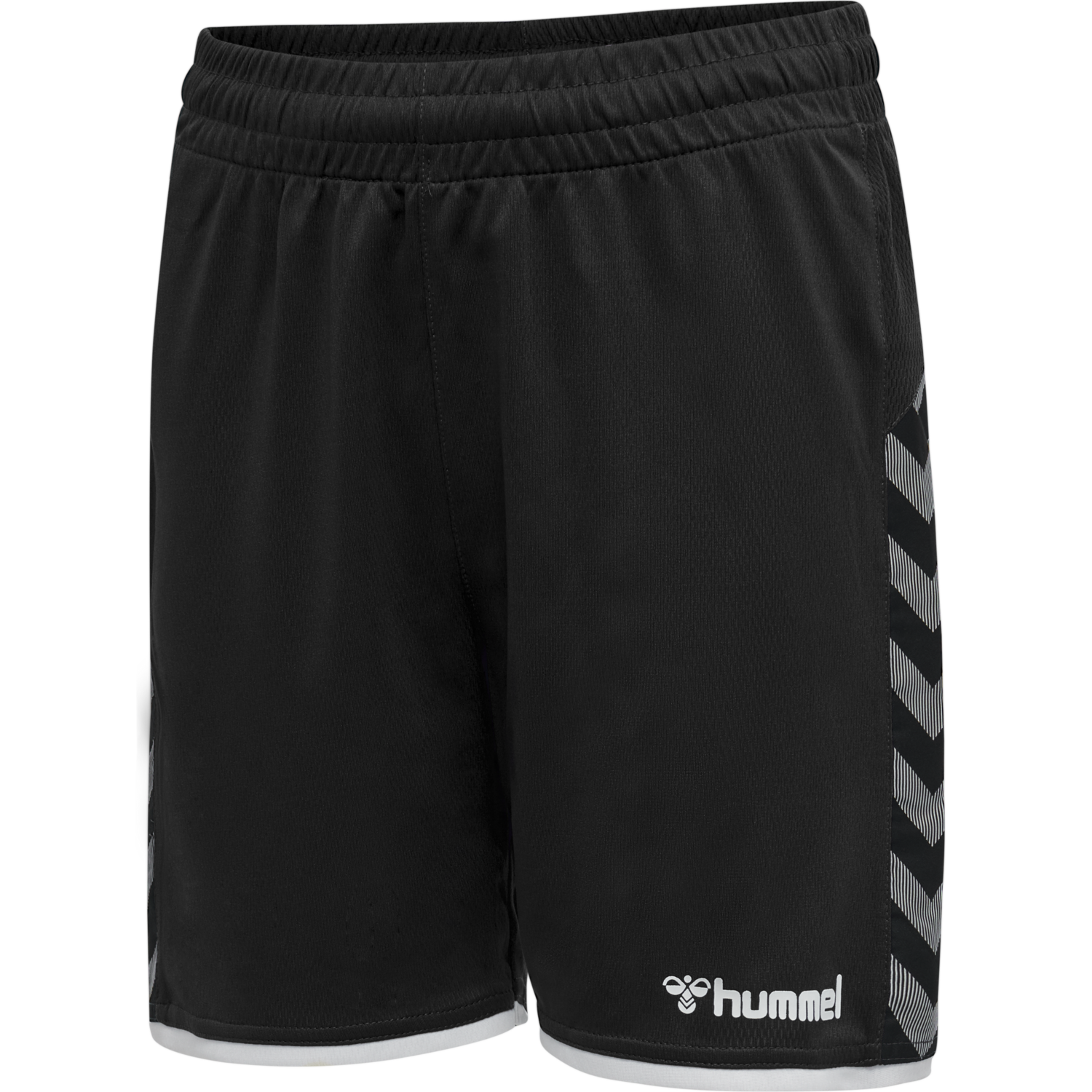 hmlAUTHENTIC KIDS POLY SHORTS, BLACK/WHITE, packshot