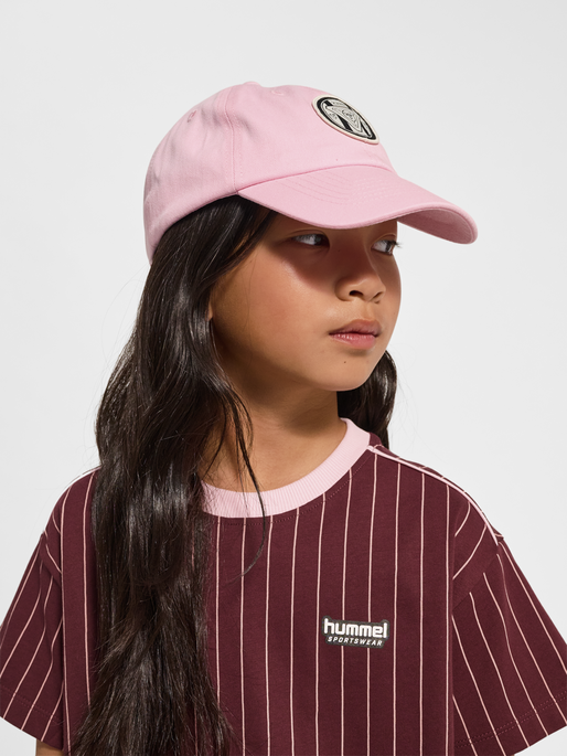 hmlJR BASEBALL BADGE CAP, PINK-A-BOO, model