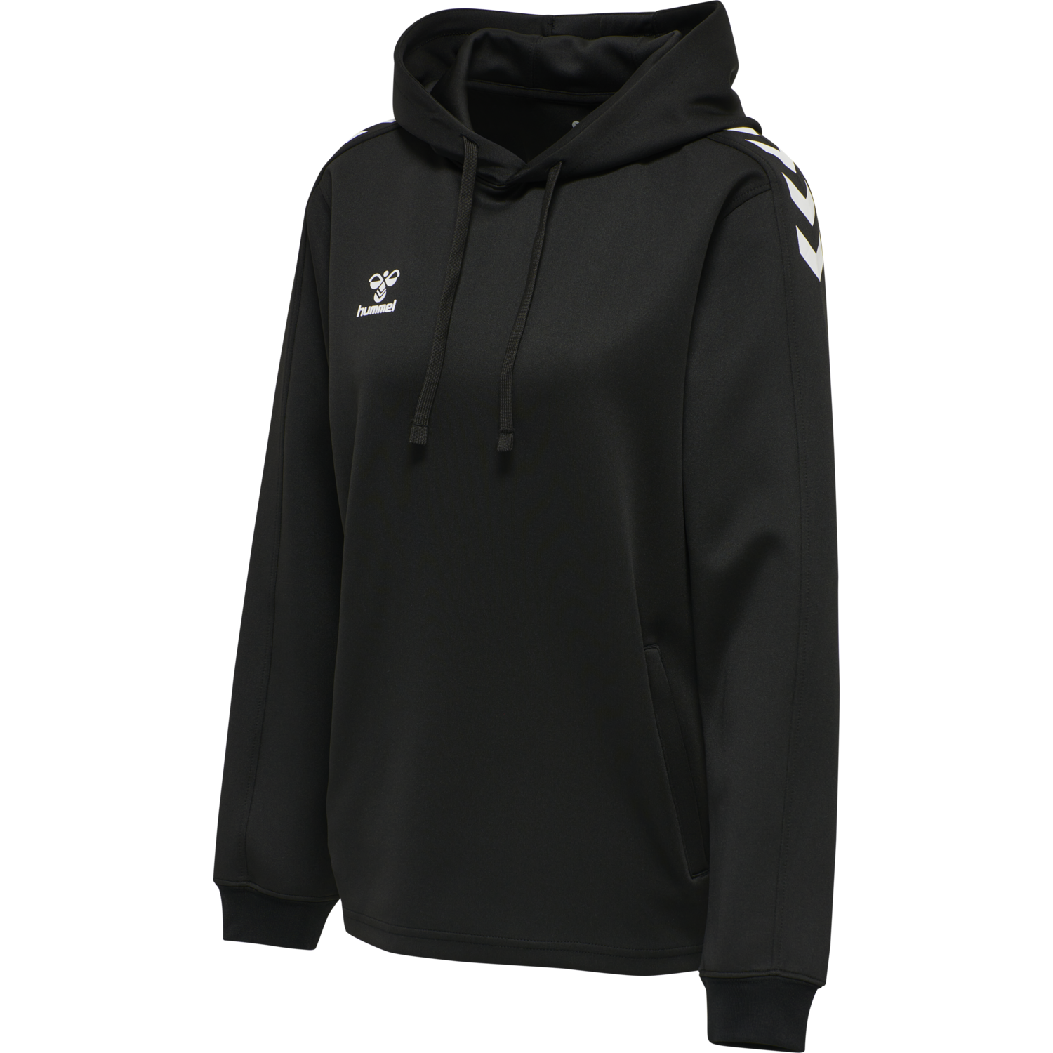 hmlCORE XK POLY SWEAT HOODIE WOMAN, BLACK, packshot