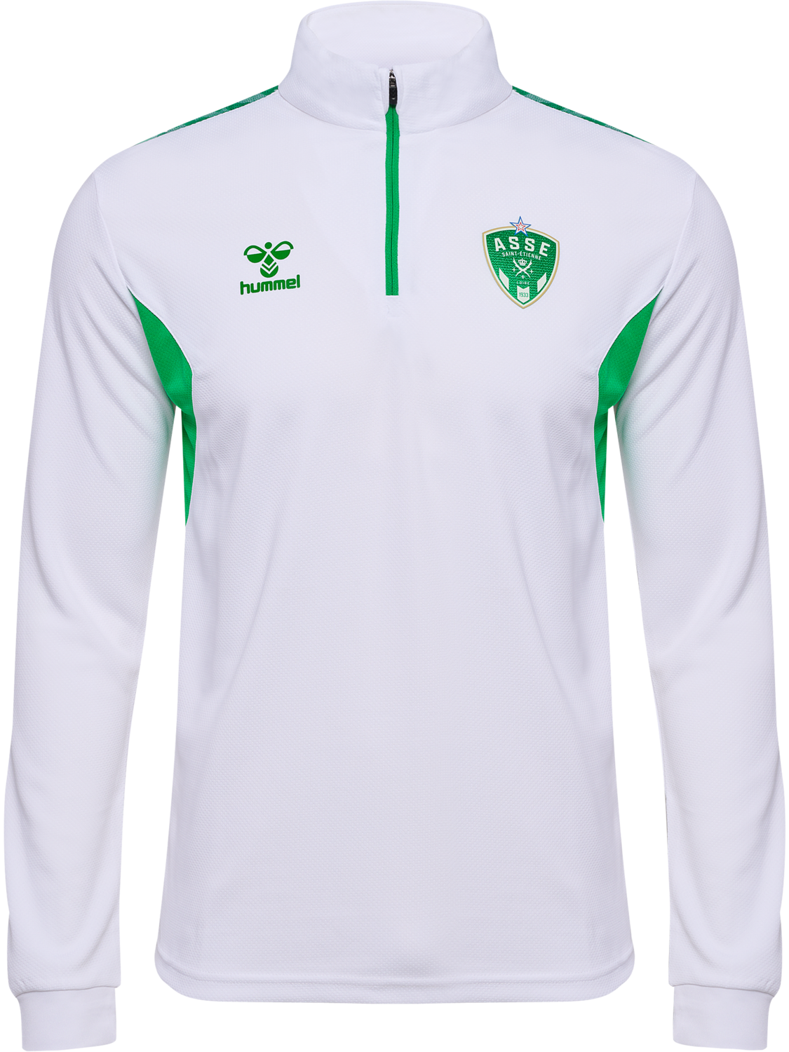 ASSE 23/24 WARM UP HALF ZIP SWEAT, BRIGHT WHITE, packshot