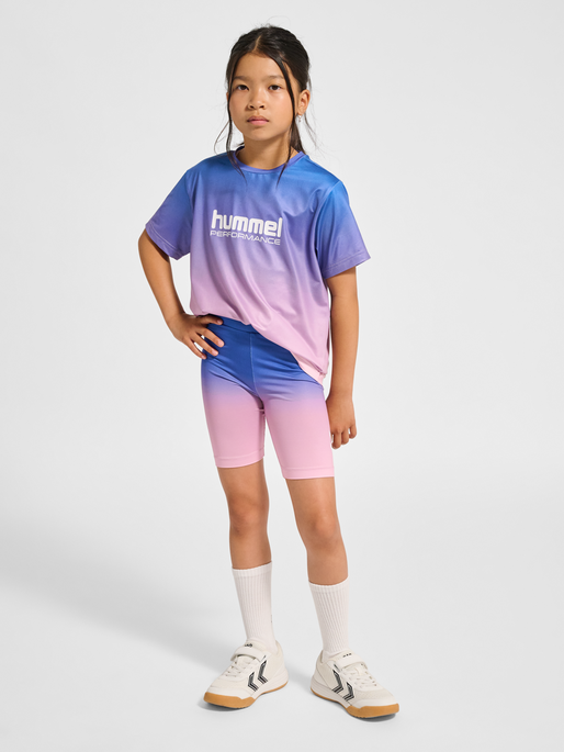 hmlJR GYM SHORT TIGHTS, LAVENDER MIST, model