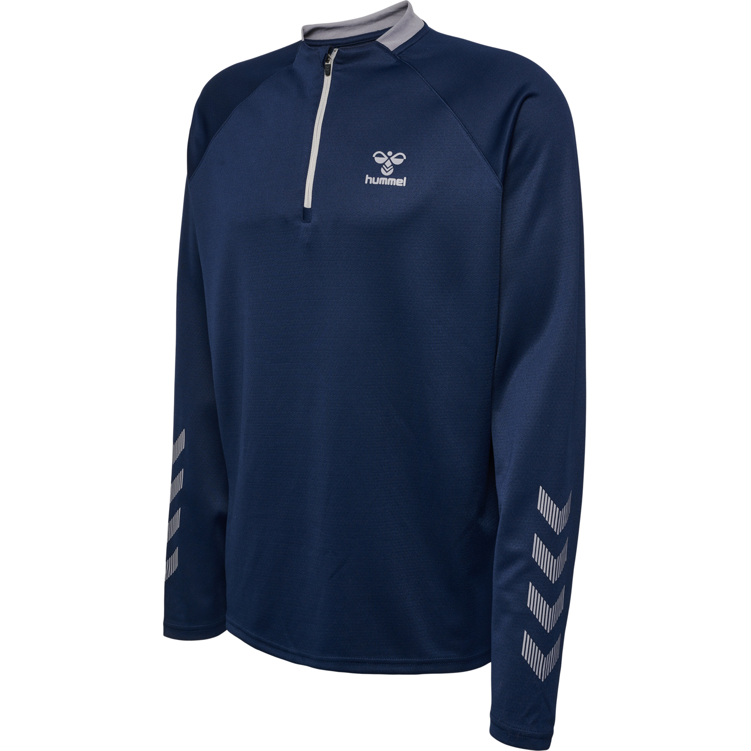 hmlGG12 ACTION HALF ZIP SWEAT, MARINE/ALLOY, packshot