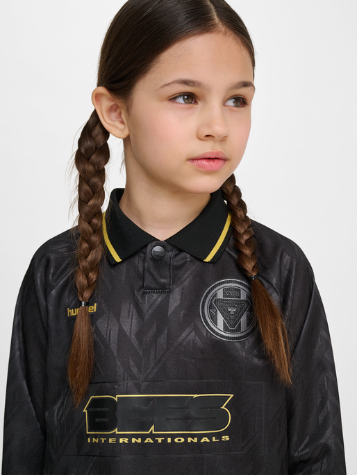 hmlJR LOOSE BAY SOCCER JERSEY L/S, BLACK, model