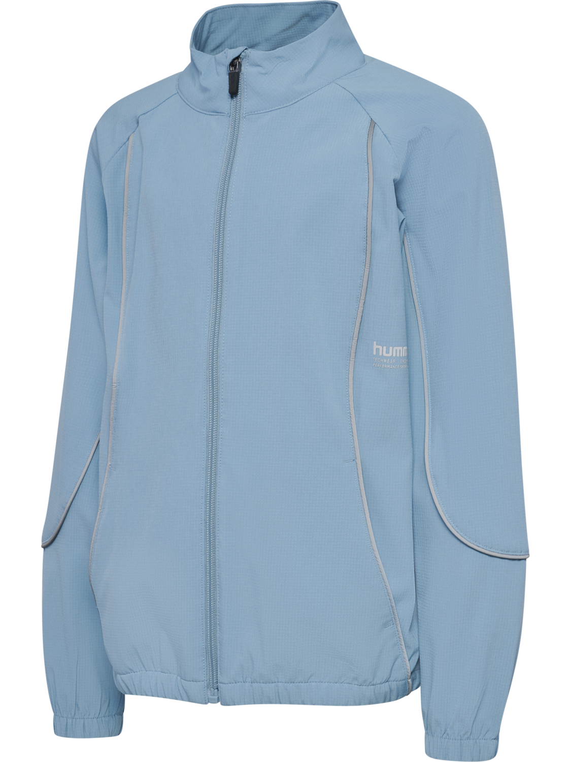 hmlJR WOVEN ZIP JACKET, FADED DENIM, packshot