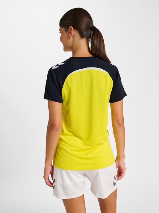 hmlLEAD 2.0 JERSEY S/S WOMAN, BLAZING YELLOW/BLACK, model