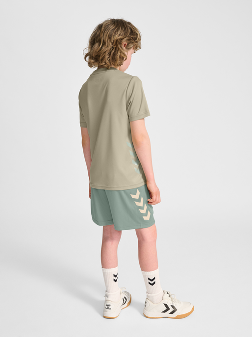 hmlPROMO KIDS DUO SET, ABBEY STONE/ICEBERG GREEN, model