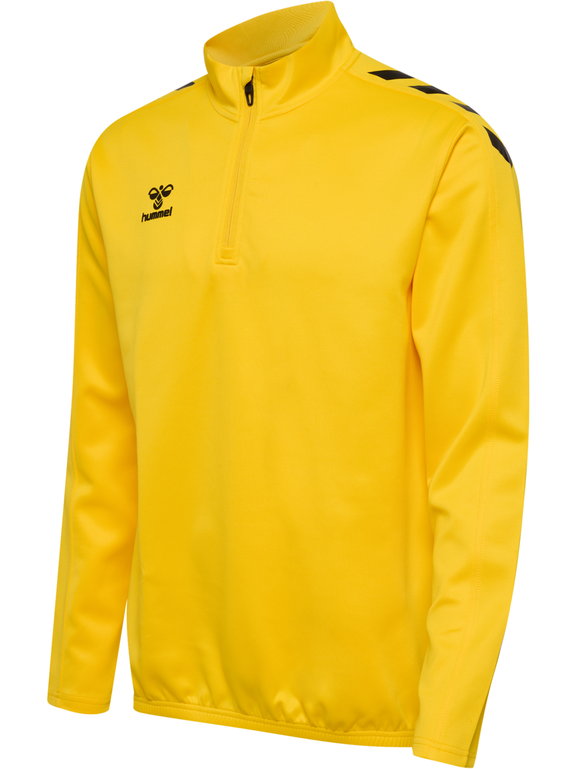 hmlCORE XK HALF ZIP POLY SWEAT, SPORTS YELLOW, packshot