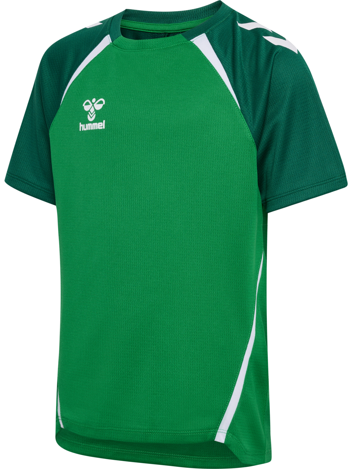 hmlLEAD 2.0 JERSEY S/S KIDS, JELLY BEAN/EVERGREEN, packshot