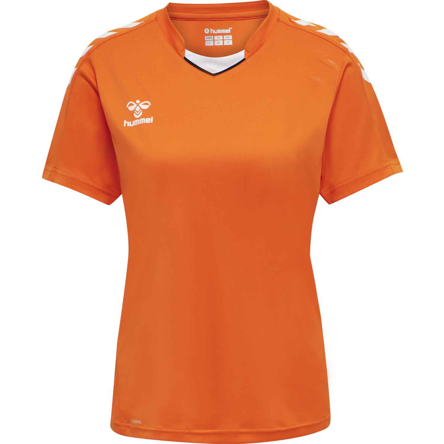hmlCORE XK POLY JERSEY S/S WOMAN, ORANGE TIGER, packshot
