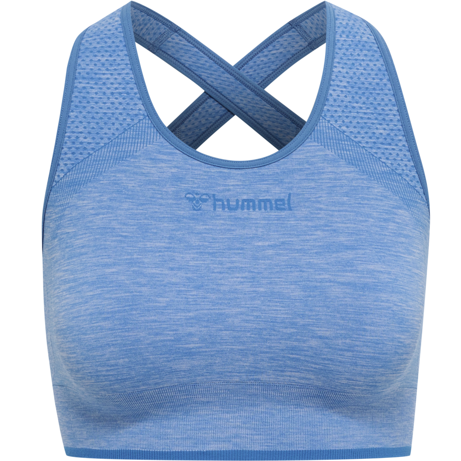 hmlMT UNA SEAMLESS SPORTS TOP, MARINA MELANGE, packshot