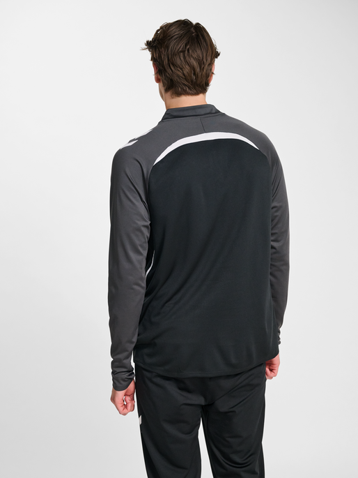hmlLEAD 2.0 HALF ZIP, BLACK/ASPHALT, model