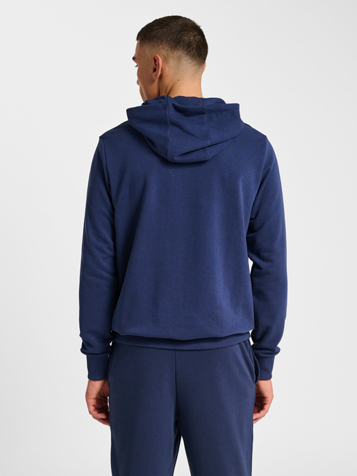 hmlPULSE SWEAT HOODIE, DRESS BLUES, model