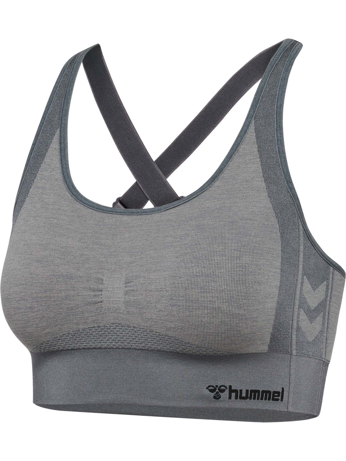 hmlMT SHINE SEAMLESS SPORTS BRA, QUIET SHADE/SHARKSKIN MELANGE, packshot
