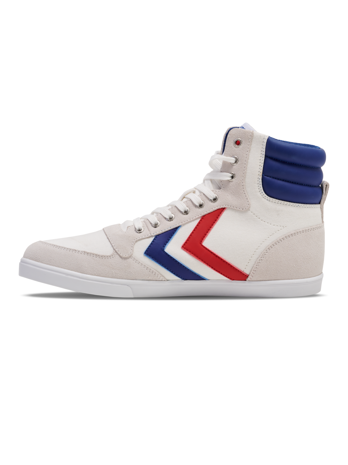 HUMMEL SLIMMER STADIL HIGH, WHITE/BLUE/RED/GUM, packshot