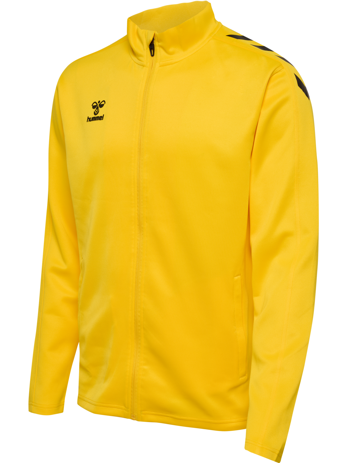 hmlCORE XK POLY ZIP SWEAT, SPORTS YELLOW, packshot