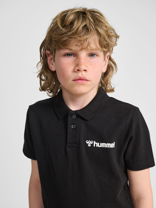 hmlMOVER COTTON POLO KIDS, BLACK, model