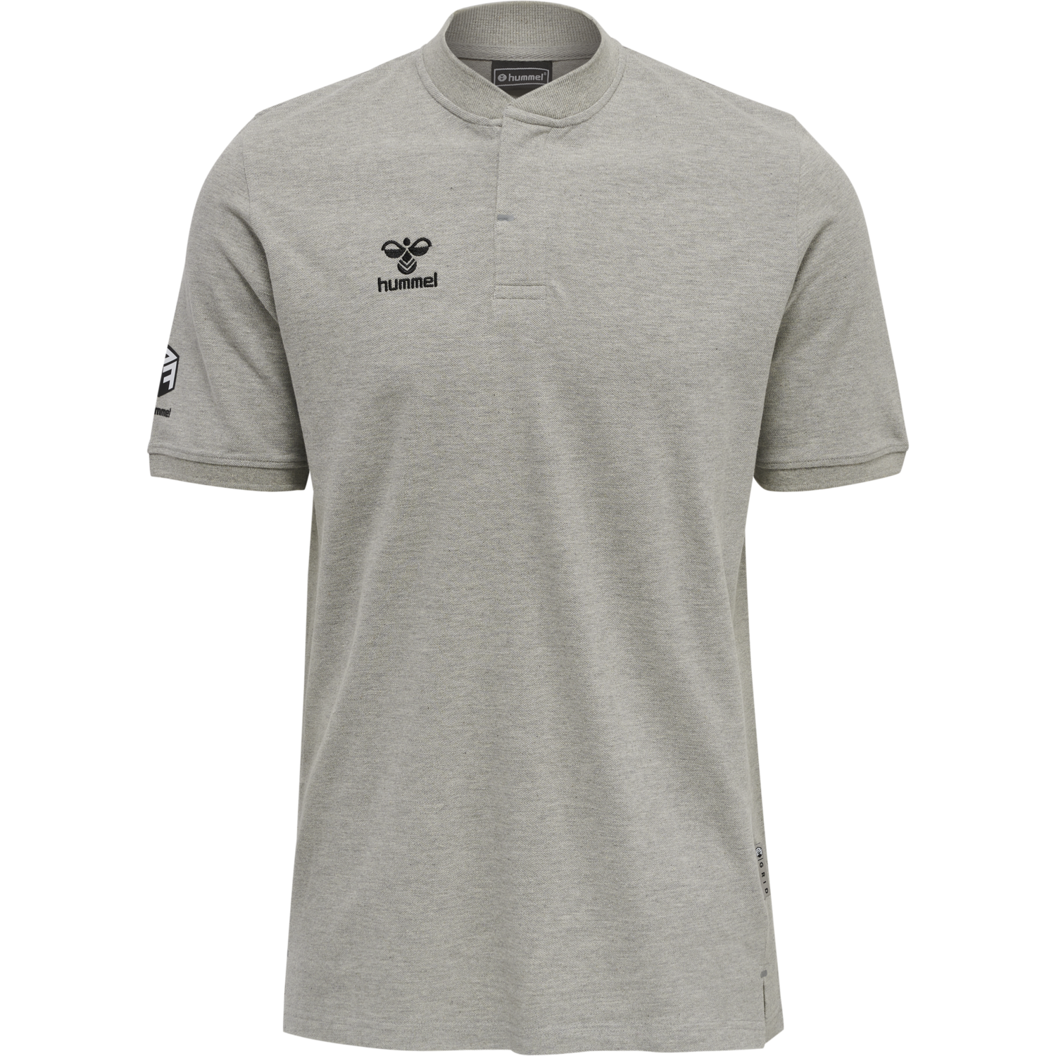 hmlMOVE GRID POLO, GREY MELANGE, packshot